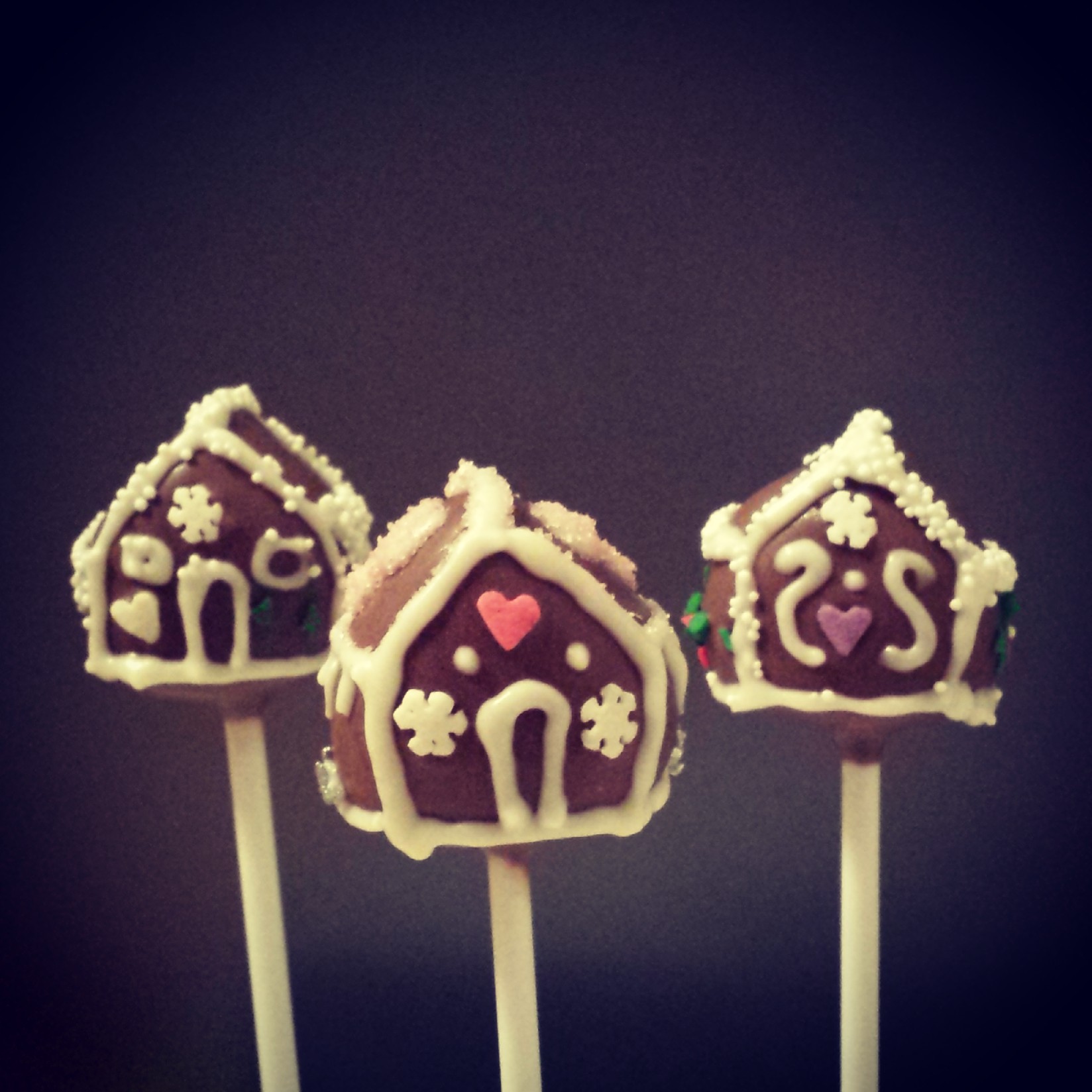 gingerbread house cake pops