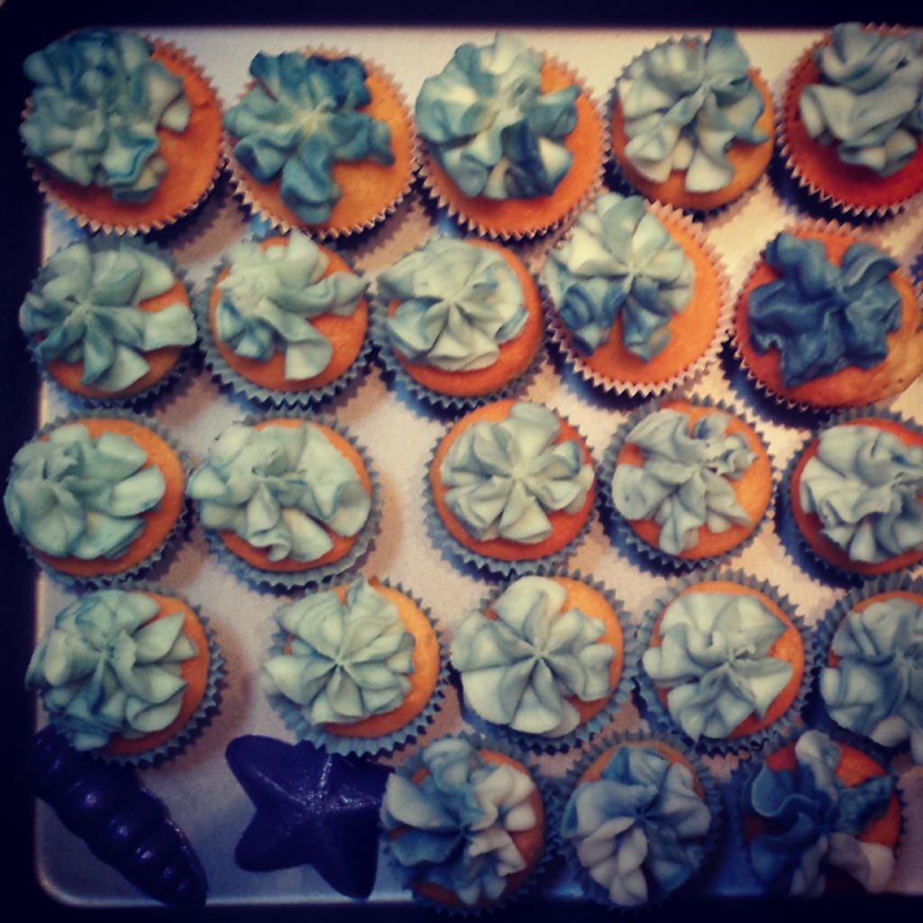 Under the sea mini cupcakes